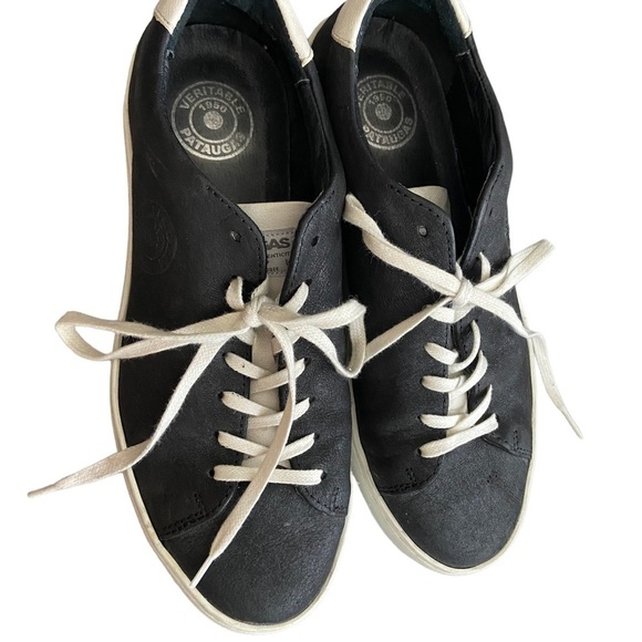 Pataugas Veritable black/white lace up sneakers size 39 - Picture 2 of 4